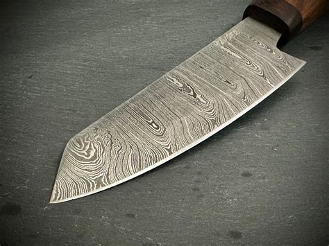 Handmade Damascus Steel Santoku Knife Kitchen, Chef Gift True Layers ...