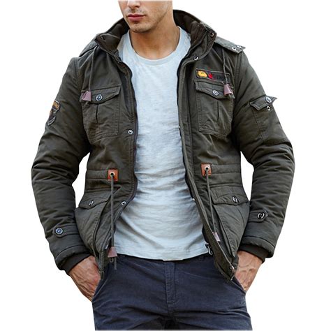 Dovford Men's Military Jacket Outdoor Tactical Waterproof Jacket Army ...