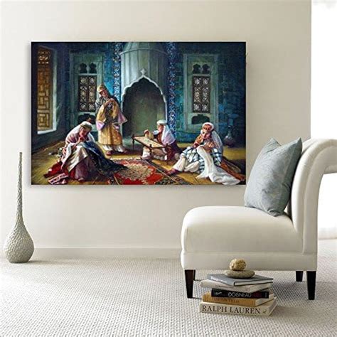 Inephos Unframed Canvas Painting - Beautiful Women Weaving Art Wall ...