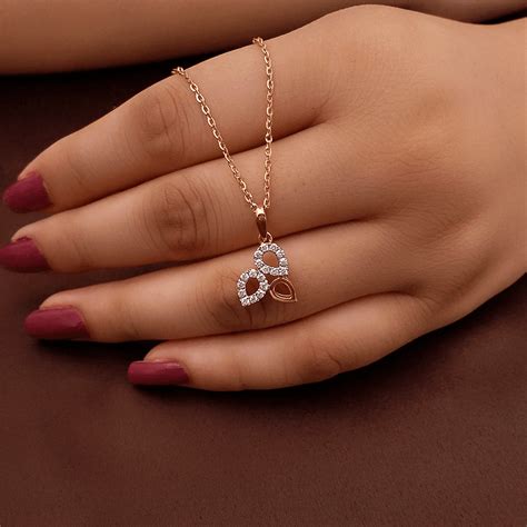 Buy Riley Rose Gold Diamond Pendant 18 KT rose gold (1.776 gm ...
