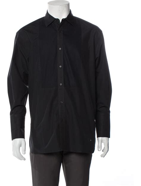 Nili Lotan Long Sleeve Dress Shirt - Black Dress Shirts, Clothing ...