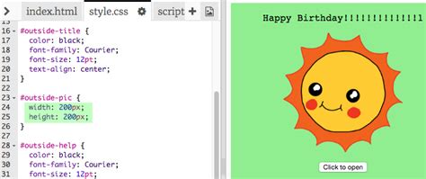 Image result for HTML Birthday Card in Notepad