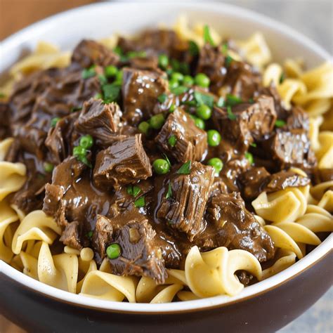 Crockpot Beef Tips & Noodles | Recipe | Beef tips and noodles, Crockpot ...