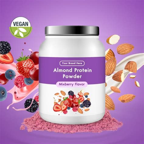 Almond Protein Powder Mixberry - Private Label & OEM Services