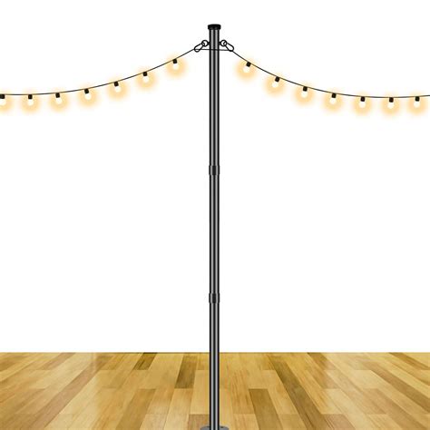 Buy Deryuner 1pcs Outdoor Lights Pole Stand 8ft Sturdy Segmented ...