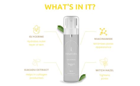 Himaira Global Vitamin C Toner Spray (100 ML) | For Glowing ...