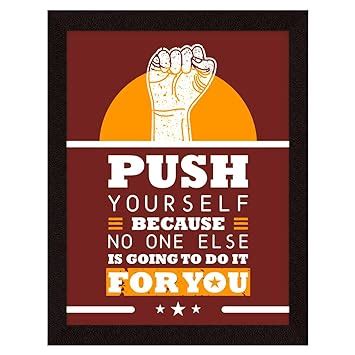 ArtX Paper Push Yourself Motivational Quotes Frames For Study Room ...