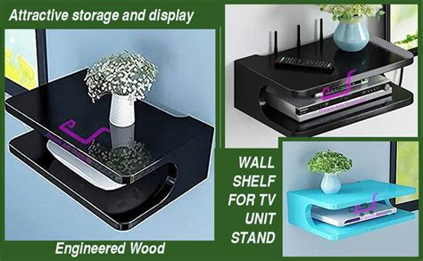 Dream Arts Shoppee Engineered Wood Set Top Box Stand TV Unit Wall Shelf ...