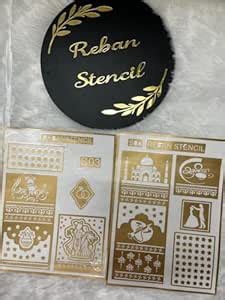 Reban Henna Floral Pattern Mehandi Stencil Sticker, Stencil Mehndi ...