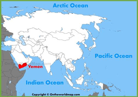 Yemen location on the Asia map