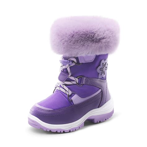 DREAM PAIRS Boys Girls Toddler Snow Boots Slip Resistant Faux Fur Lined ...