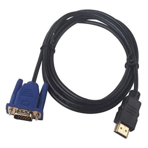 6FT HDMI Cable To VGA Adapter Digital 1080P HD With Audio Converter ...