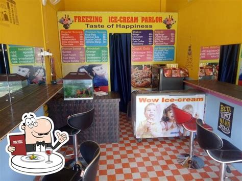 Menu at Freezing Ice Cream Parlor, Lucknow