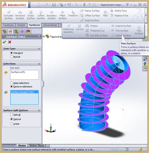 Image result for Model Bent Spring SolidWorks