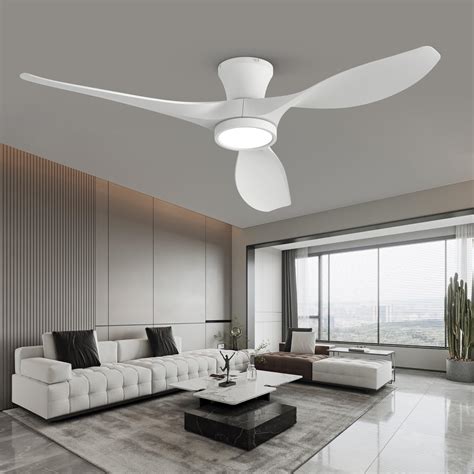 TALOYA 52 inch Ceiling Fans with Lights Remote Control, Modern Low ...