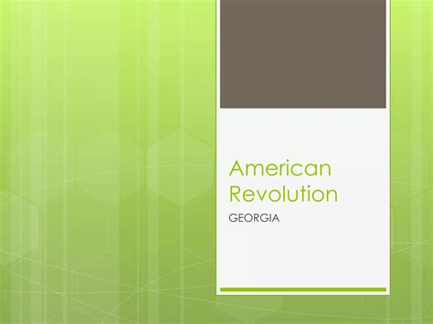 American Revolution - Key People and Events | PPTX