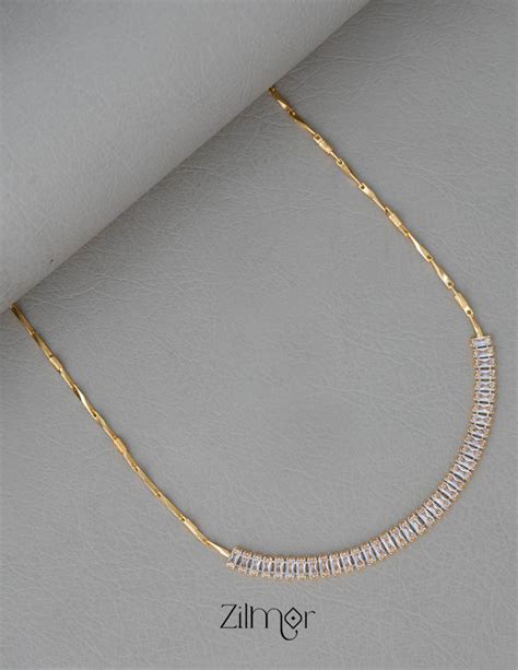KY101963 - Anti Tarnish Halflink Tennis Necklace – Zilmor