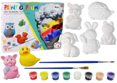 مجموعة تويسيمو لطلاء الحيوانات باستخدام قوالب الجبس Toysimo Plaster Casts Painting Animal Set