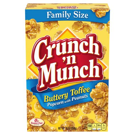 CRUNCH 'N MUNCH Buttery Toffee Popcorn with Peanuts, 12 oz. - Walmart.com