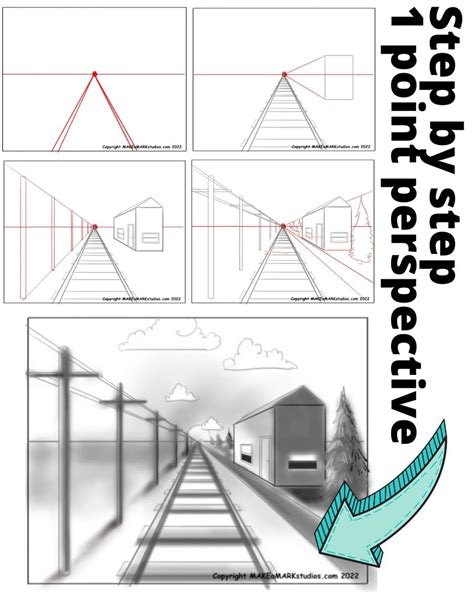 Image result for How to Draw Using One Point Perspective