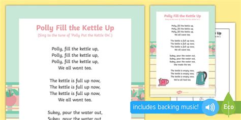 Polly Fill the Kettle Up Song (teacher made) - Twinkl
