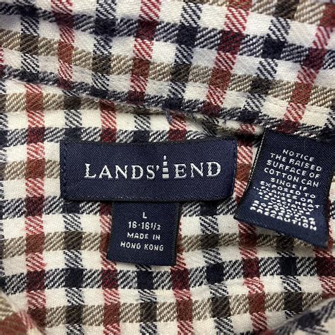 Vintage Lands’ End Flannel Shirt - Depop