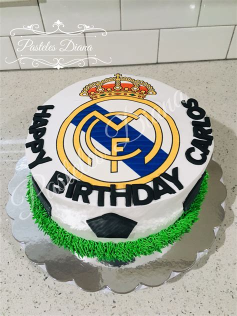 Real Madrid Soccer Club Birthday Cake