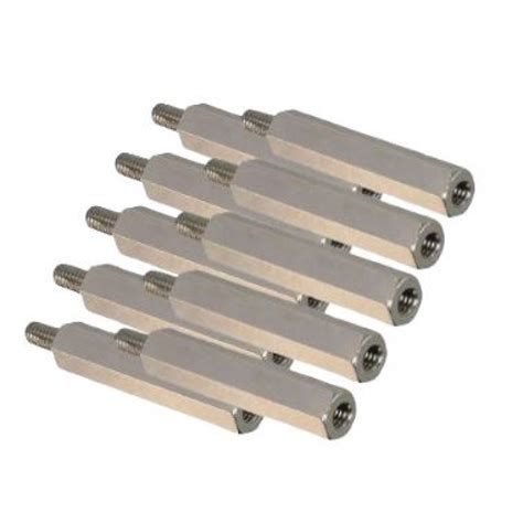 M4x25mm Male to Female Nickel Plated Brass Hex Standoff Spacer - 5 ...