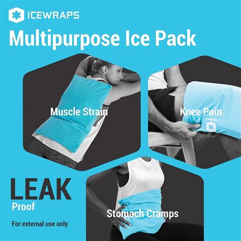 IceWraps 12x21 Extra Large Ice Pack with Soft Fabric Cover | Clay Ice ...