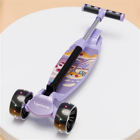 Kids 3-Wheel Kick Scooter with LED Wheels – Lifelong Online