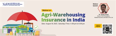 Webinar on “Agri-Warehousing Insurance in India” - National Institute ...