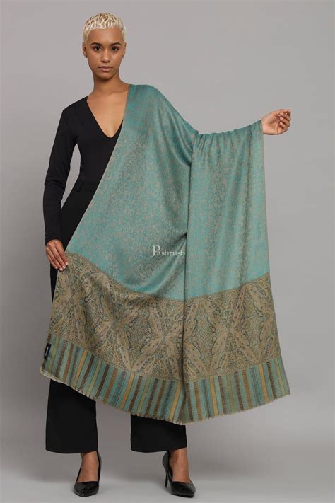 Pashtush Womens Extra Fine Wool Shawl, Ethnic Woven Palla Design, Arab ...