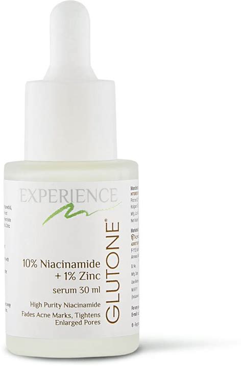 Glutone 10% Niacinamide Serum with 1% Zinc PCA for Clear, Blemish-free ...