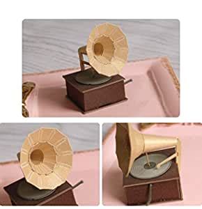 3D Laser Paper Craft Mini 3D Model - Vintage Gramophone PHONEGRAPH ...