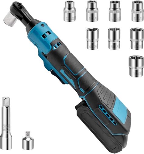 60N.m Cordless Electric Ratchet Wrench Kit Compatible with 18V Battery ...
