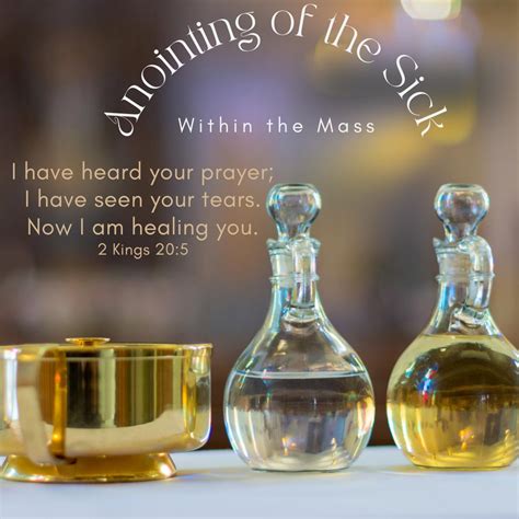 The Sacrament of Anointing of the Sick - St. Mary of Gostyn Parish
