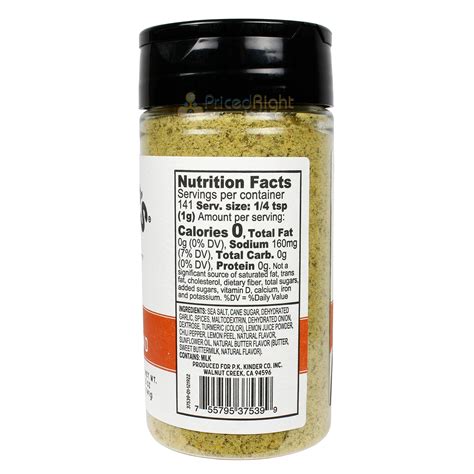 Kinder's Buttery Poultry Blend Seasoning Butter Garlic Onion & Lemon F ...