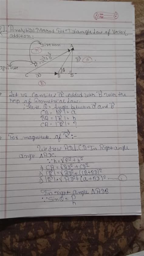 Image result for Vector Addition Triangle Method