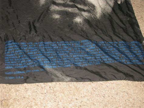 1995 Kurt Cobain Suicide Note Flag Rare Vintage Tapestry Poster Nirvana ...