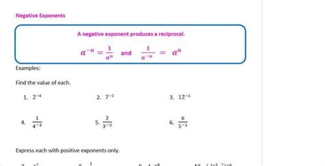 Image result for Negative Exponents