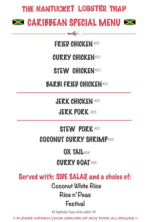 Takeout Menu – Nantucket Bay Scallop Trading Company, a Division of the ...