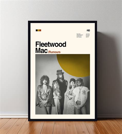 Fleetwood Mac Poster, Fleetwood Mac Print, Minimalist Movie, | Inspire ...