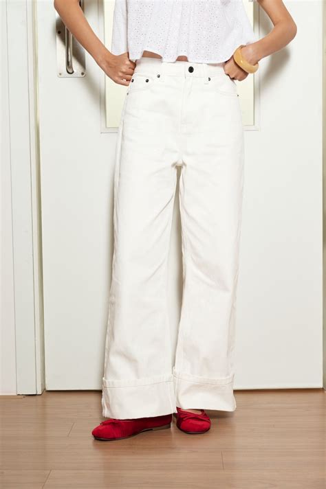 Quần Jeans ống thẳng - White Straight Leg Jeans - LIBÉ 7181 – LIBÉ