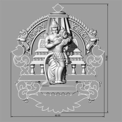 Buy Ram & Hanuman Spiritual 3D Model Download - Online Murti Store