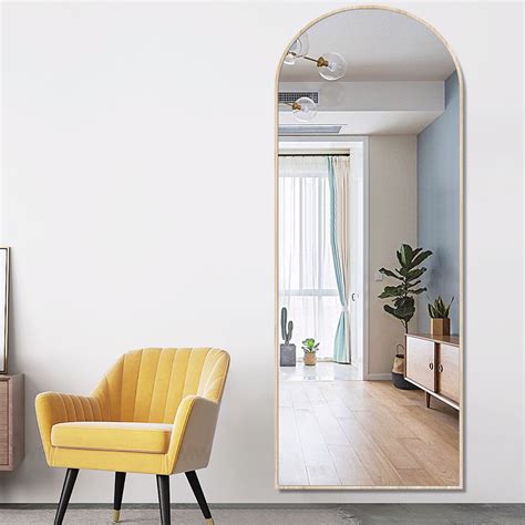 Buy PexFix 65 in. x 22 in. Full Length Floor Mirror Arched Shape Full ...