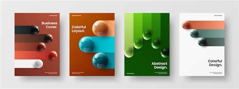 Minimalistic company brochure a4 vector design concept bundle | Premium ...