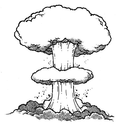 Mushroom Cloud Drawing
