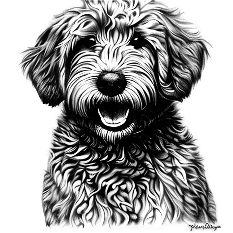 Golden Retriever Poodle Mix · Creative Fabrica