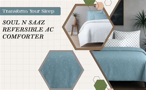 SOUL N SAAZ Reversible AC Comforter for Single Bed – 90x60 Inches ...