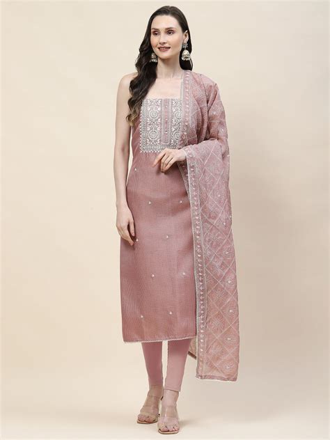 Neck Embroidery Unstitched Suit Material – mbz.in